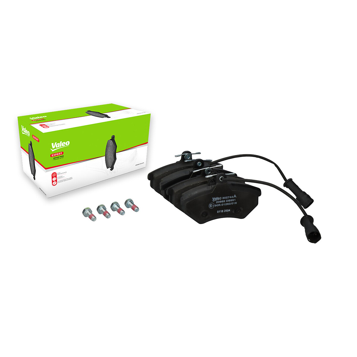 Jeu de 4 plaquettes de frein VALEO ref. 302744A